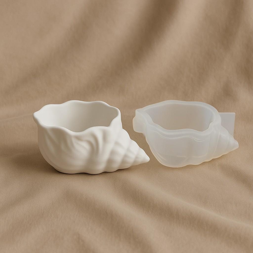 Silikonform Vase "Meerlicht" – Gießform Wellenform für Jesmonite, Raysin, Beton – DIY Vase organisch maritim“