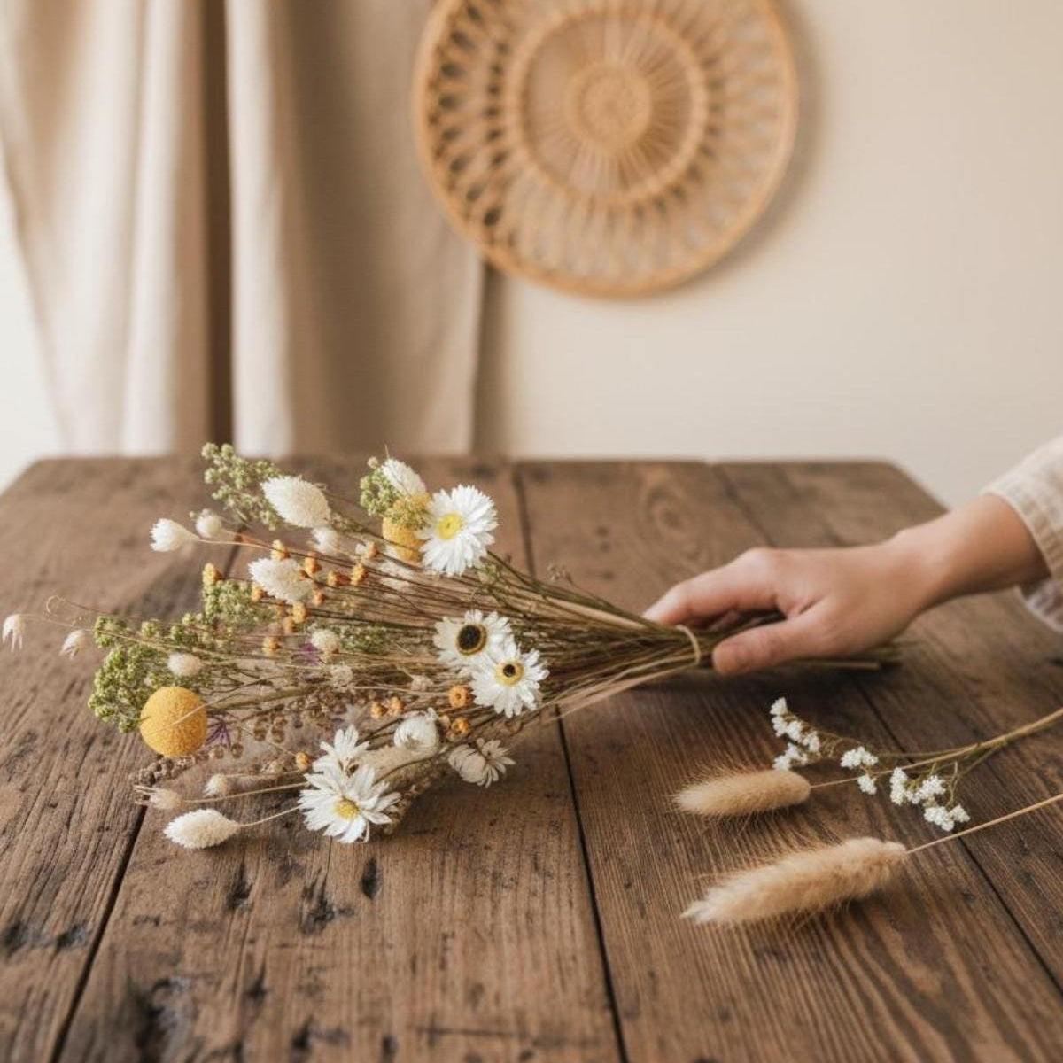 Tauschpaket Blumen FlowerBar® "Sommerwiese" Trockenblumen haltbar, nachhaltig getrocknete Blumen, Blumenpaket für Holzleiste