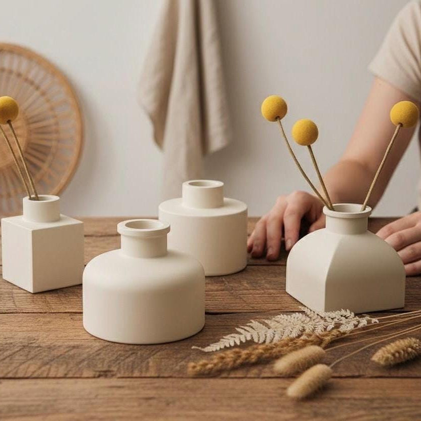 Silikonformen für Vasen – Kollektion Naturform - DIY Gießformen aus Silikon für Kreativbeton, Harz oder Gießmasse