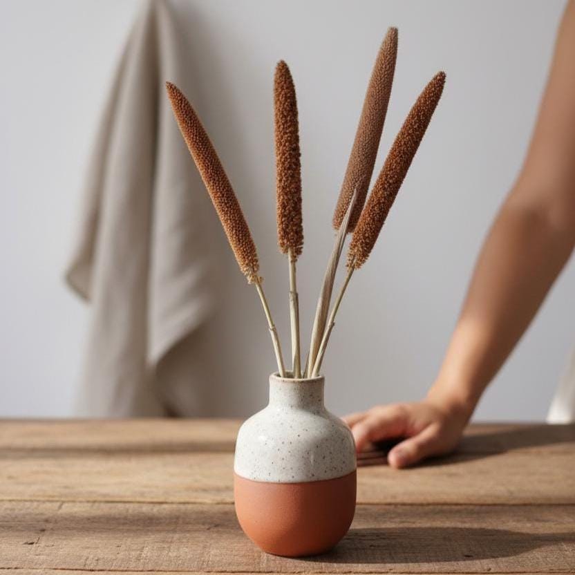 Trockenblumen braun | Glixia, Broom, Phalaris, Palmblatt, Weizen | Deko, FlowerBar, Hochzeit & DIY