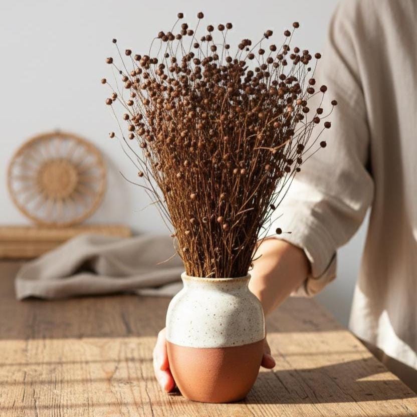 Trockenblumen braun | Glixia, Broom, Phalaris, Palmblatt, Weizen | Deko, FlowerBar, Hochzeit & DIY