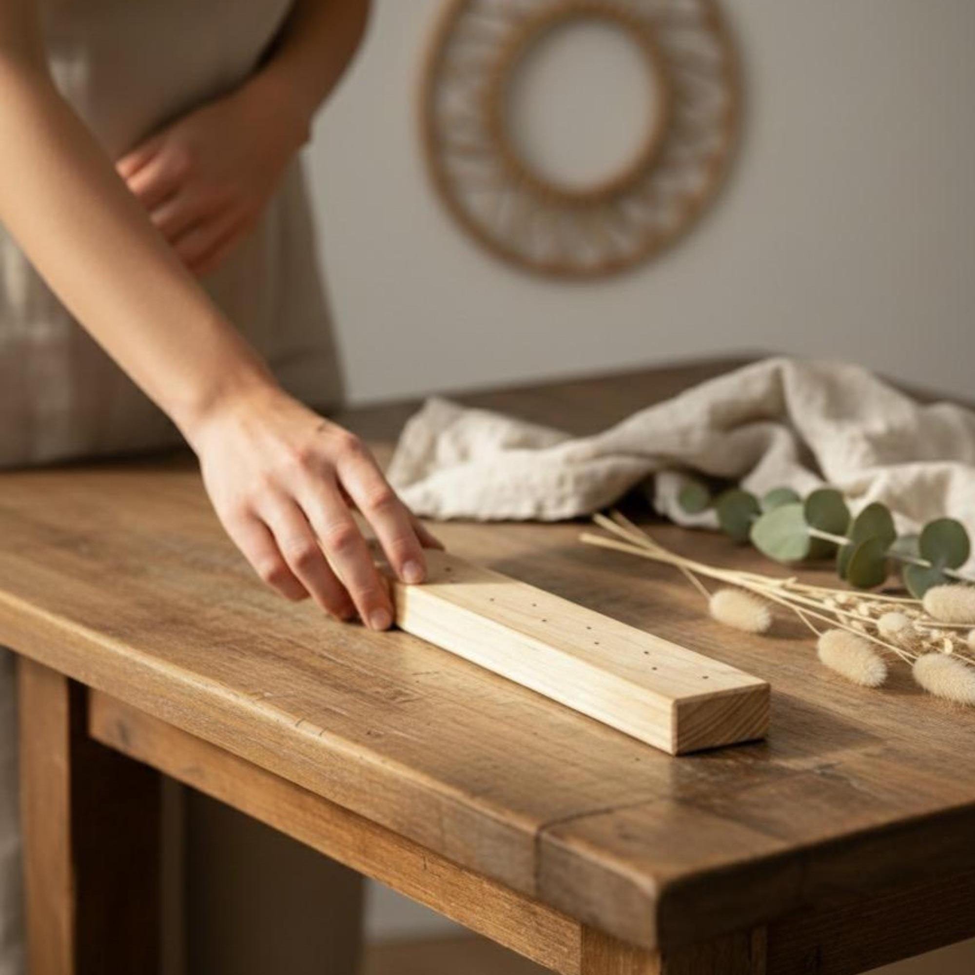 DIY FlowerBar® Holzleiste für Trockenblumen Dekoration, Geschenkidee, minimalistisch