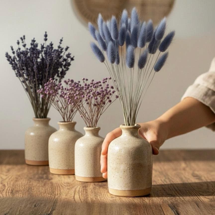 Trockenblumen Lila | Phalaris, Glixia, Broom & Lagurus | Deko, Hochzeit, FLowerBar und DIY