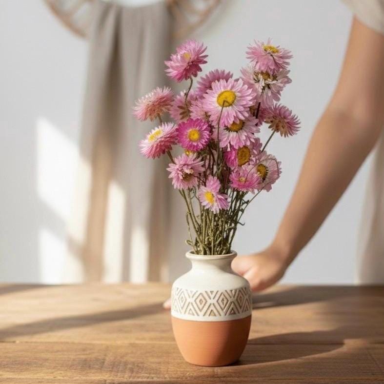 Trockenblumen pink | Acroclinium, Lagurus und Lino | Deko, FlowerBar, Hochzeit & DIY