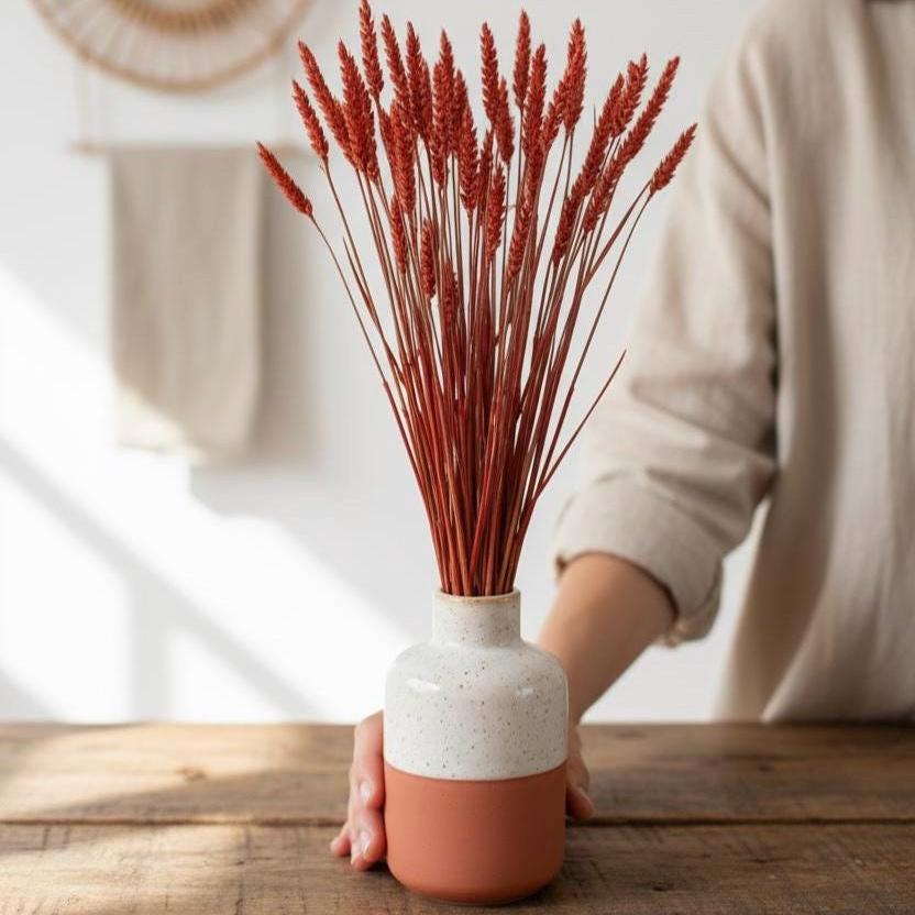 Trockenblumen rot | Achillea, Schleierkraut, Phalaris, Eukalyptus, Weizen | Deko, FlowerBar, Hochzeit & DIY