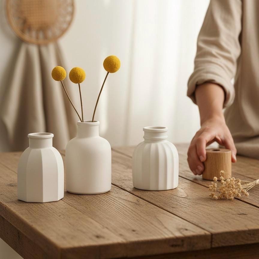 Silikonformen für Vasen – Kollektion Fundstücke | DIY Gießformen aus Silikon für Kreativbeton, Harz Gießmasse