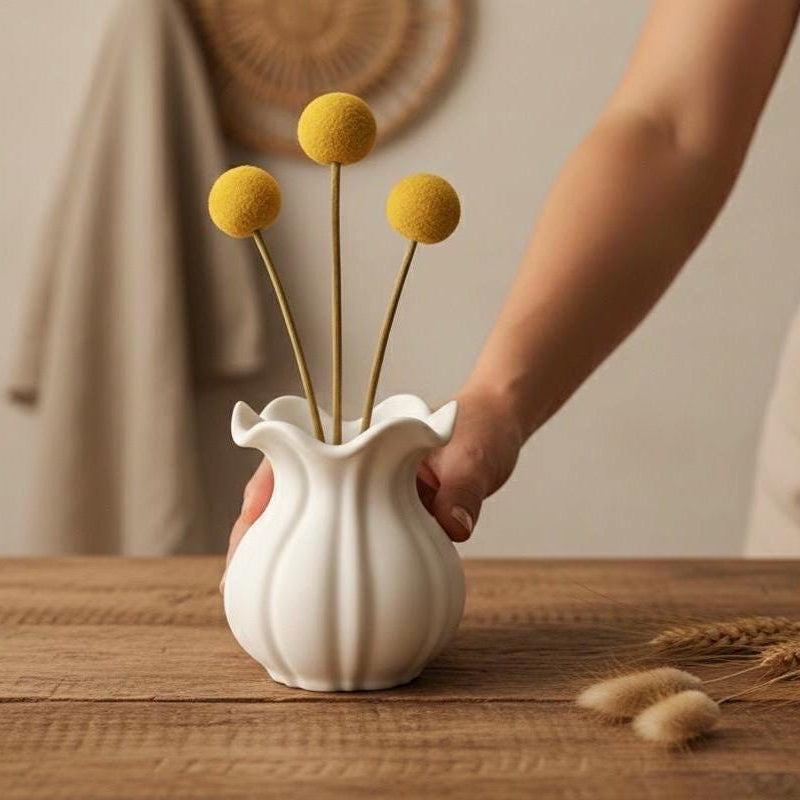 Silikonform Blütenhauch – DIY Vase selber gießen - Gießform aus Silikon für Kreativbeton, Gießmasse oder Harz