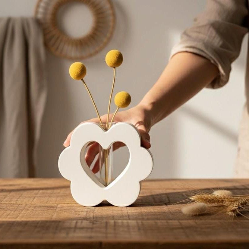 Silikonform „Blütenlicht“ – DIY Vase selber gießen - Gießform aus Silikon für Kreativbeton, Harz oder Gießmasse