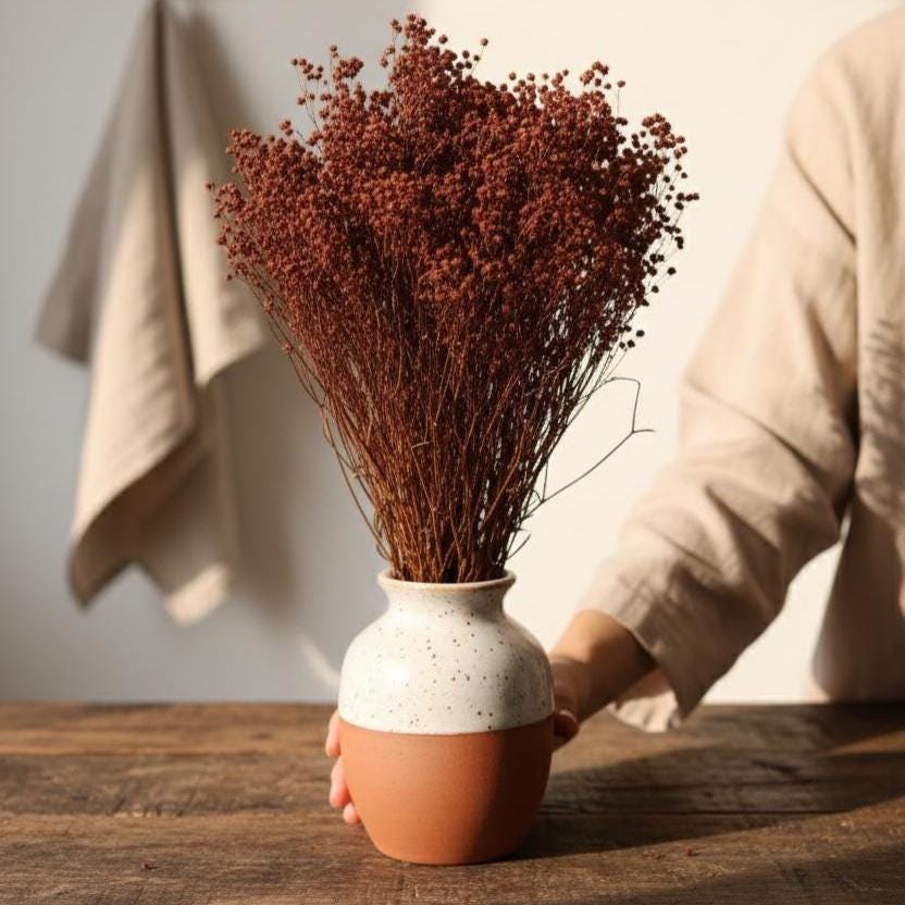 Trockenblumen braun | Glixia, Broom, Phalaris, Palmblatt, Weizen | Deko, FlowerBar, Hochzeit & DIY