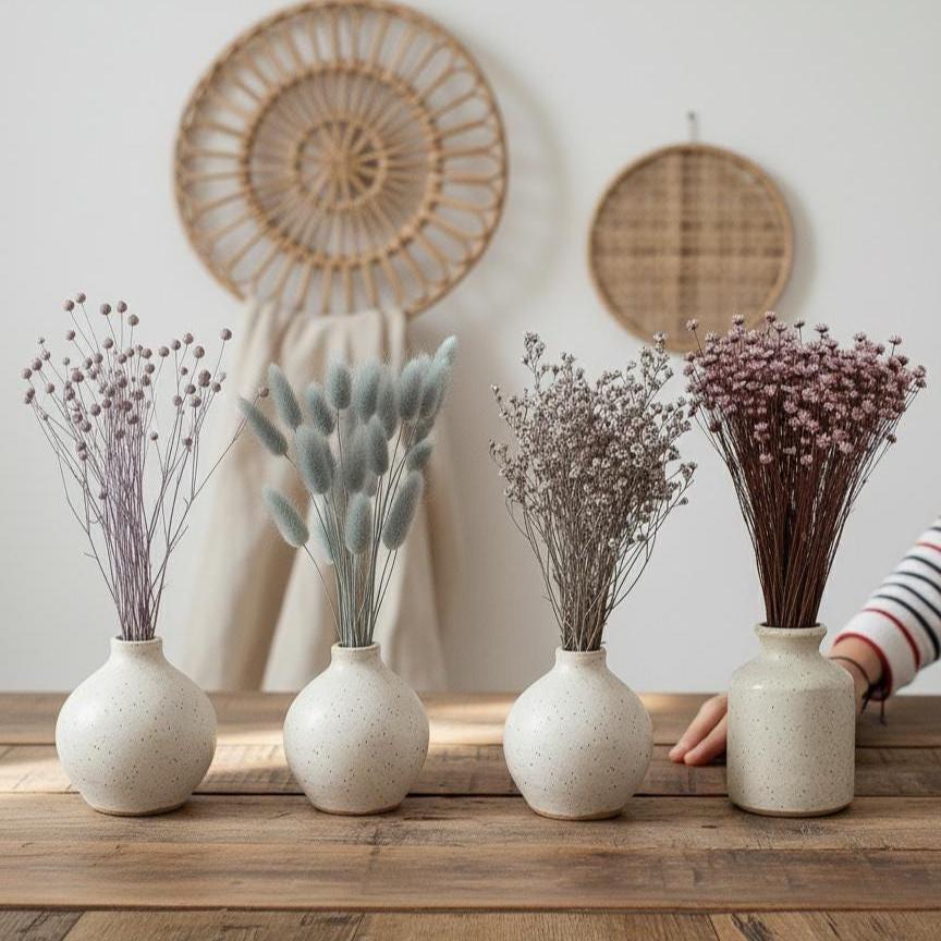 Trockenblumen Lila | Phalaris, Glixia, Broom & Lagurus | Deko, Hochzeit, FLowerBar und DIY