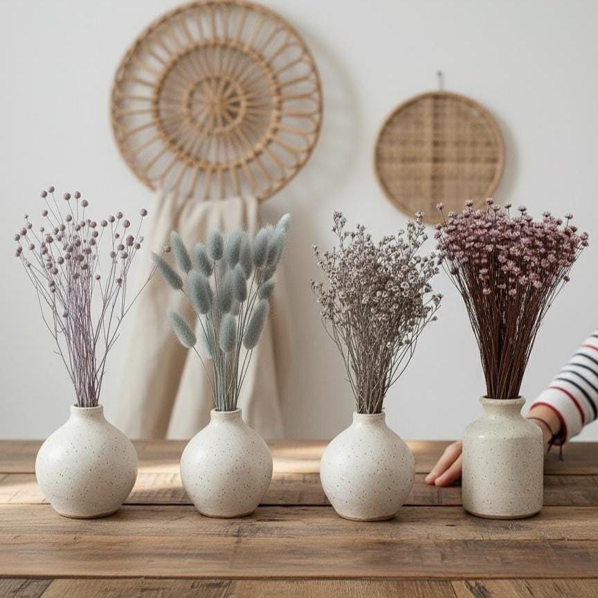 Trockenblumen Lila | Phalaris, Glixia, Broom & Lagurus | Deko, Hochzeit, FLowerBar und DIY
