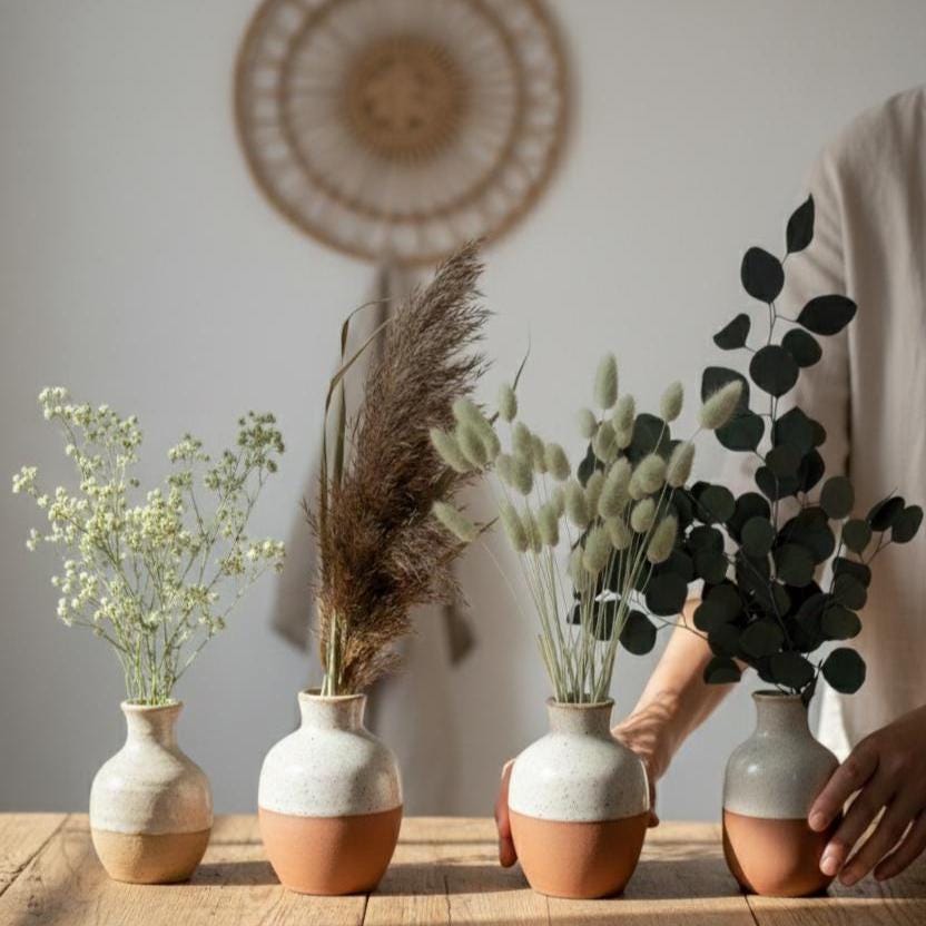 Trockenblumen grün | Glixia, Schleierkraut, Phalaris, Eukalyptus, Weizen | Deko, FlowerBar, Hochzeit & DIY