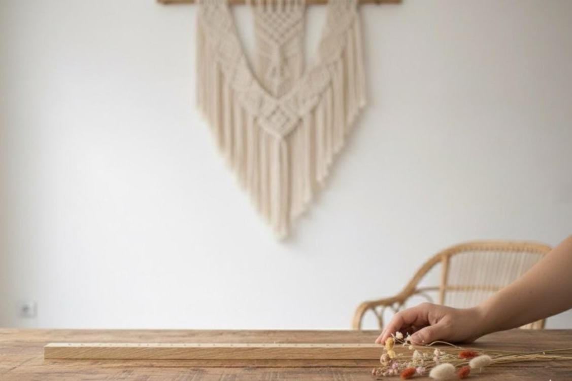 DIY FlowerBar® Holzleiste für Trockenblumen Dekoration, Geschenkidee, minimalistisch“