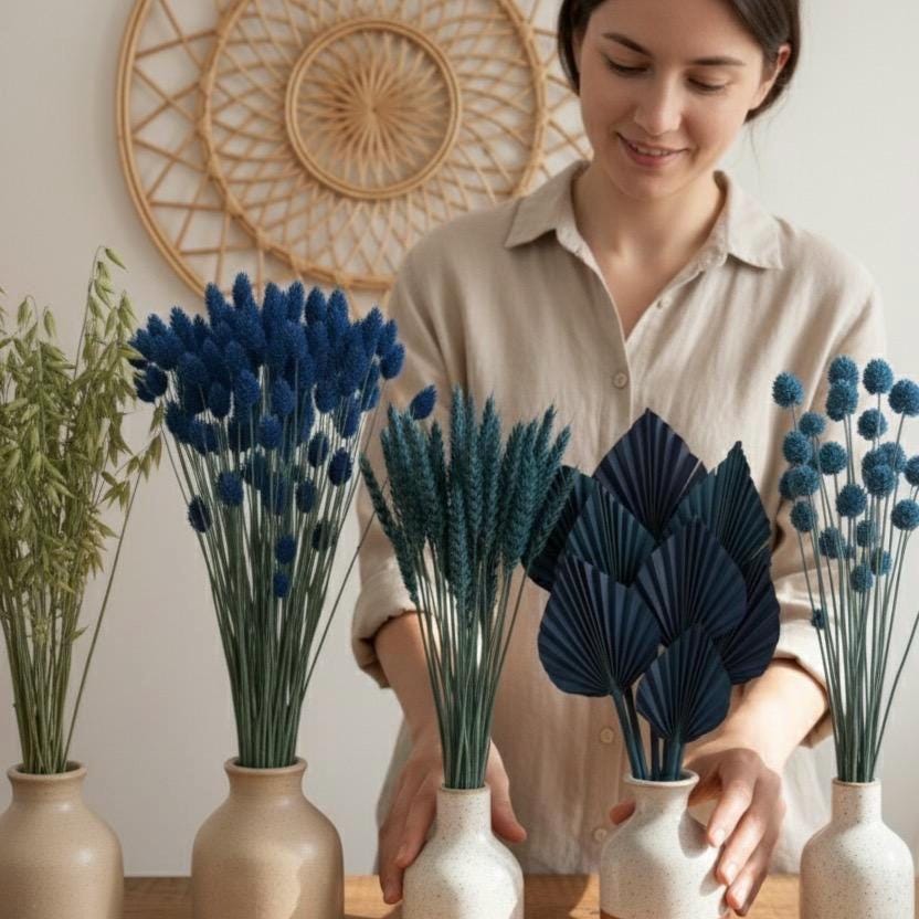 Trockenblumen blau kaufen | Weizen, Phalaris, Hafer | Deko, FlowerBar & DIY