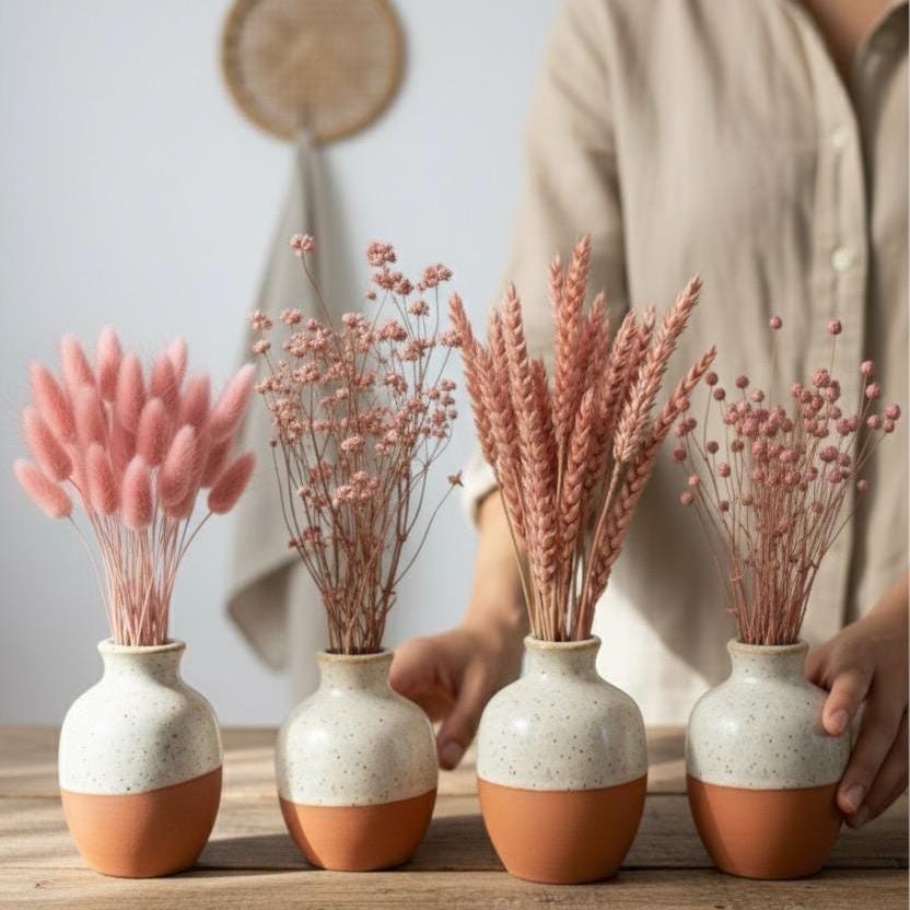 Trockenblumen rosa | Broom, Weizen, Phalaris, Acroclinium | Deko, FlowerBar, Hochzeit & DIY