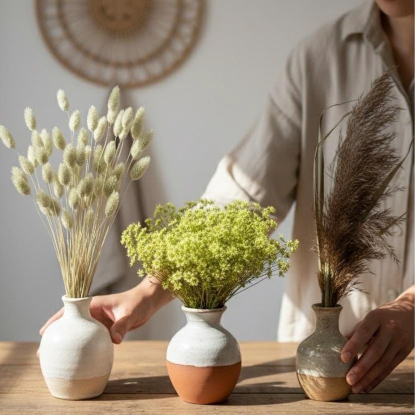 Trockenblumen grün | Glixia, Schleierkraut, Phalaris, Eukalyptus, Weizen | Deko, FlowerBar, Hochzeit & DIY