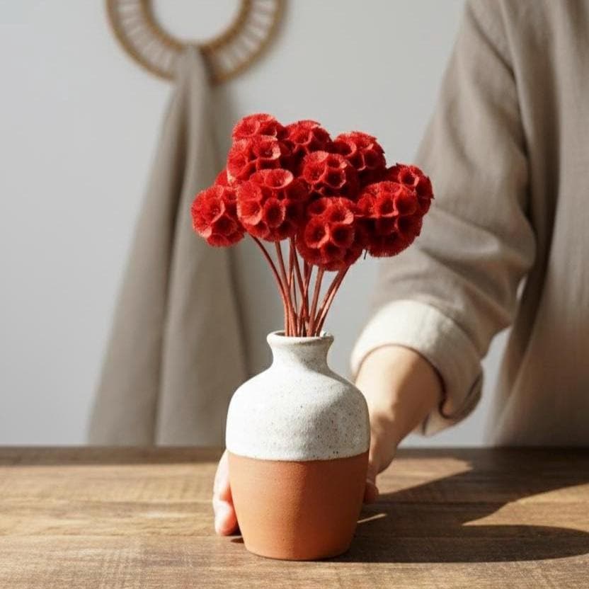 Trockenblumen rot | Achillea, Schleierkraut, Phalaris, Eukalyptus, Weizen | Deko, FlowerBar, Hochzeit & DIY