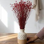 Trockenblumen rot | Achillea, Schleierkraut, Phalaris, Eukalyptus, Weizen | Deko, FlowerBar, Hochzeit & DIY