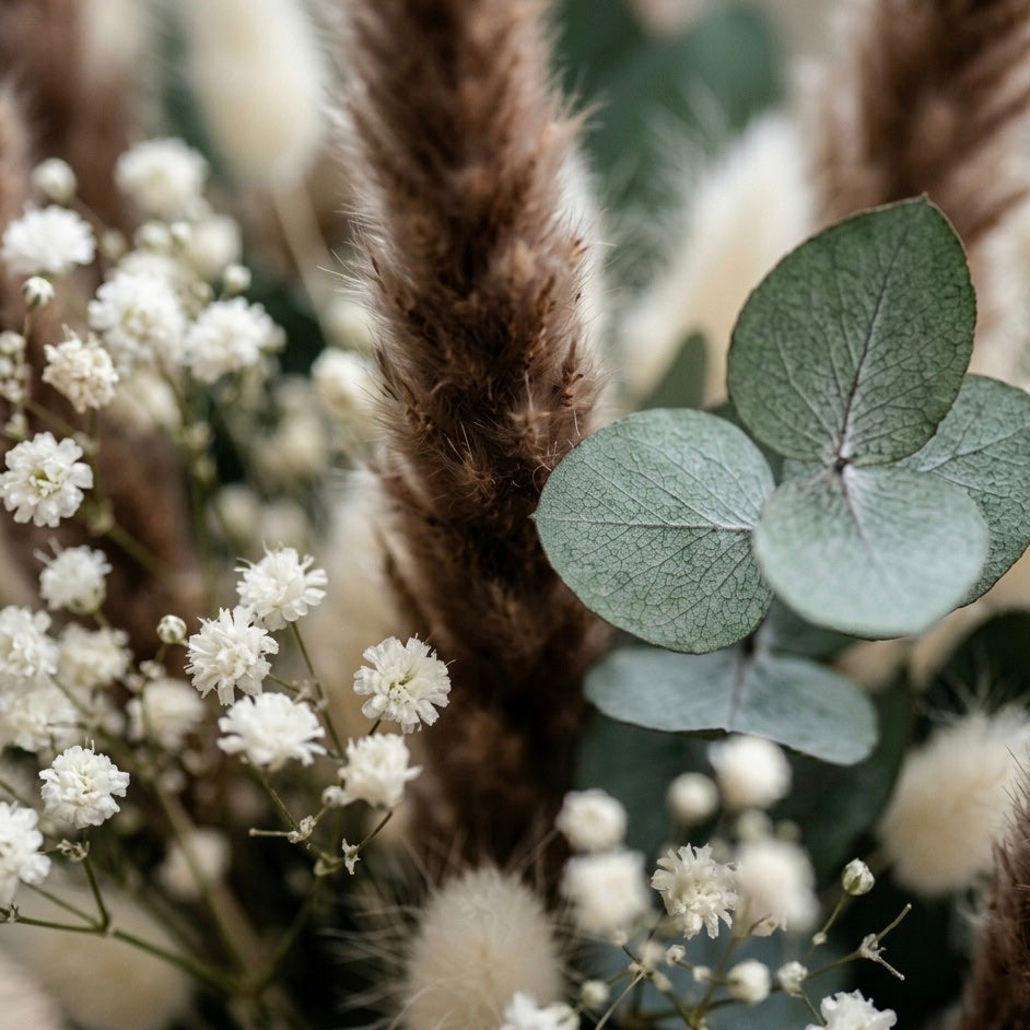 FlowerBar® Set „Fernweh“ - Trockenblumen Arrangement inkl. Raysin Vase und FlowerBar®