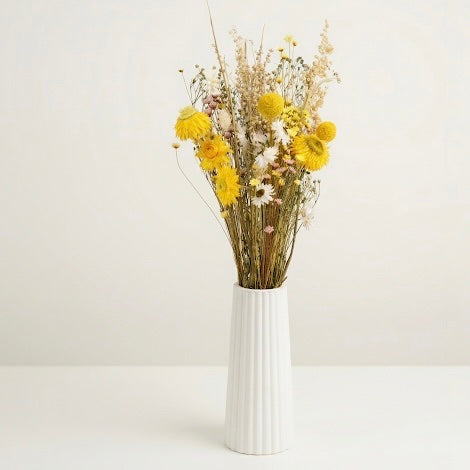 FlowerBar® Set „Sommerwiese“ - Trockenblumen Arrangement inkl. Raysin Vase und FlowerBar®